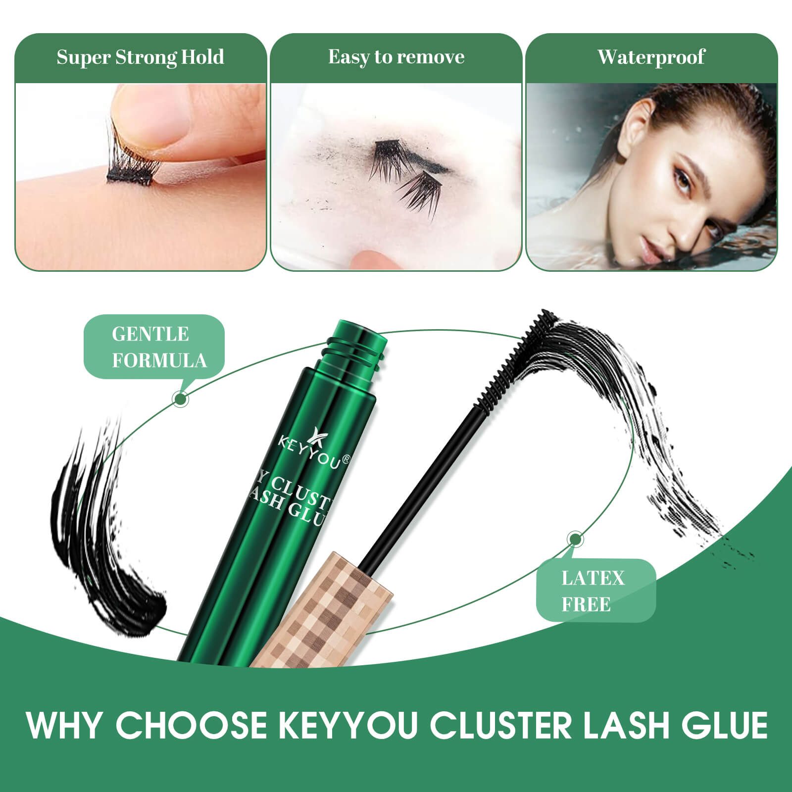 KeyyouLash - Cluster Lash Glue 10ml,