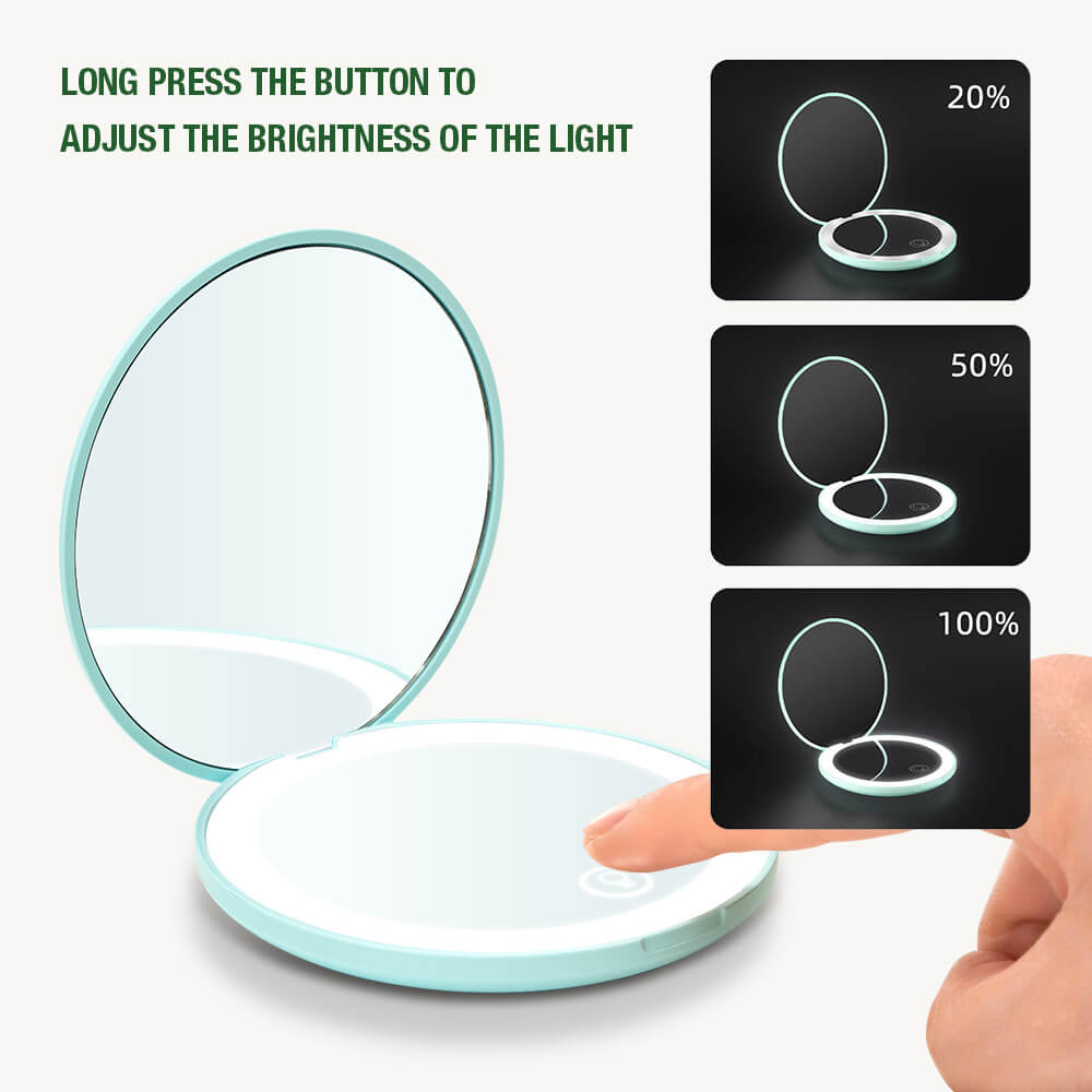 KeyyouLash - Lighted Makeup Mirror With 10X Magnifying,
