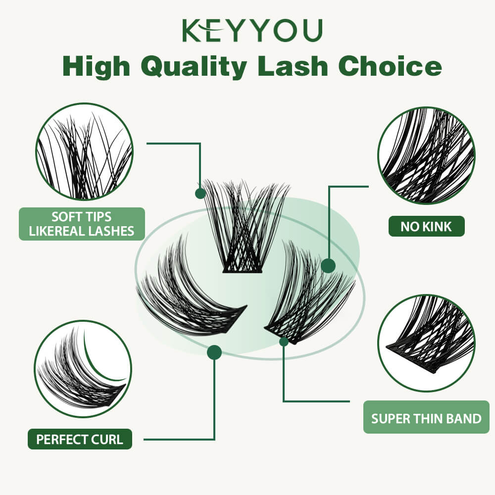 KeyyouLash - Cluster Lashes Y01, Volume