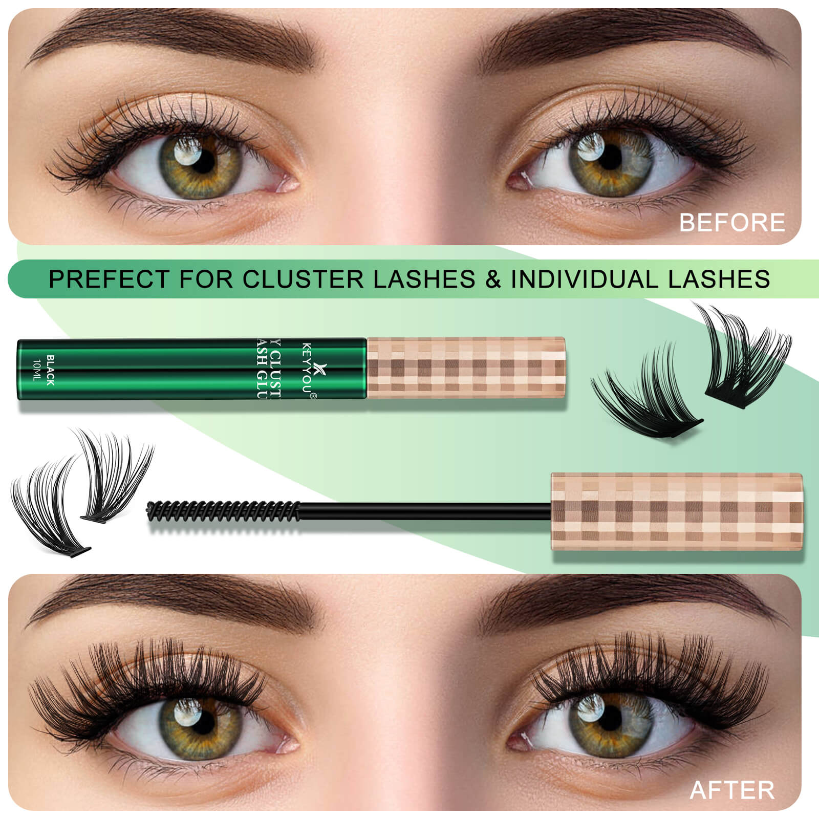 KeyyouLash - Cluster Lash Glue 10ml, 