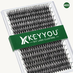 KeyyouLash - Individual Clusters Lashes 40D, diy lash extensions, volume lashes