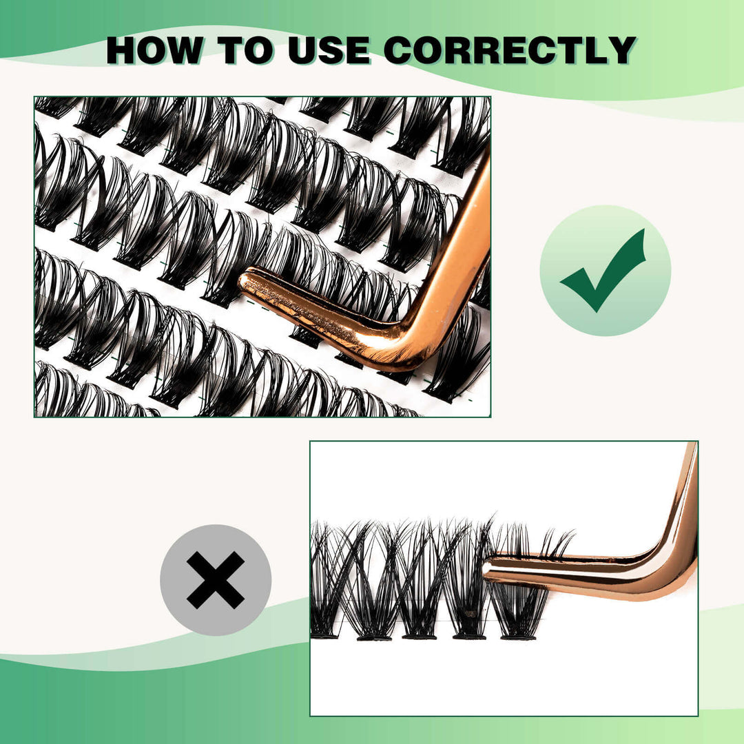 Individual Clusters Lashes 40D Lash Clusters 300Pcs | KEYYOU