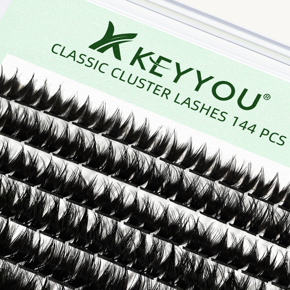 KeyyouLash - Cluster Lashes Y10, diy lash extensions, dramatic lashes